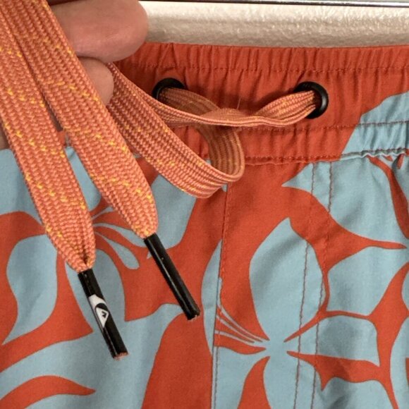 Quiksilver Men's S Brief Lined Board Shorts Hybrid Orange Tropical Inseam 6.5" - Picture 5 of 14